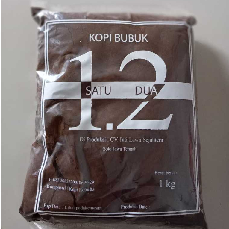 

Kopi Bubuk Hitam 1 kg / Bukan Kopi Arabika / Kopi Bubuk 1.2 / Kopi Bubuk satu dua / Kopi Bubuk Khas Madura Kwalitas Super
