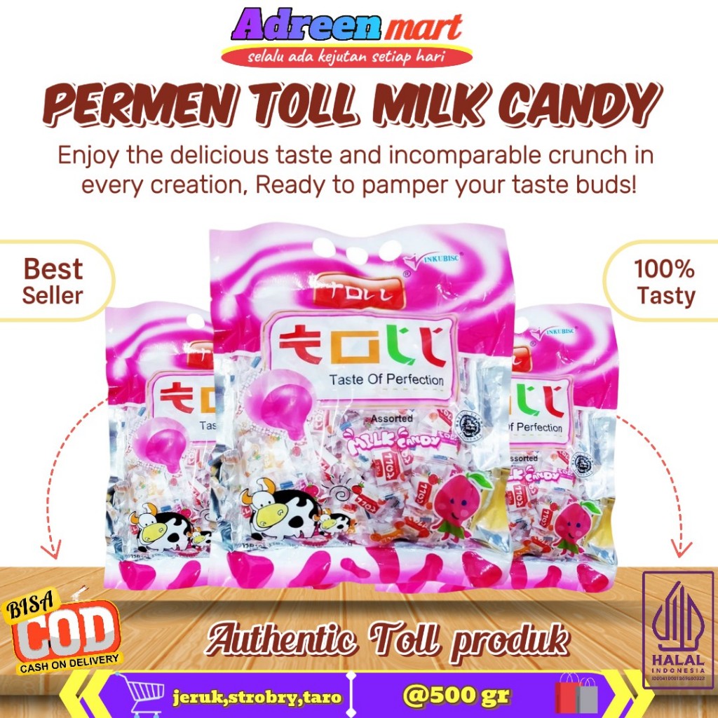 

[ 100% BEST SELLER ] Permen Milk Candy Toll 500 Gram