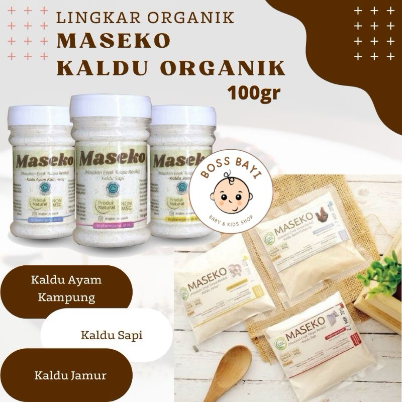 

MASEKO Lingkar Organik - Kaldu Ayam Kampung / Sapi / Jamur - Kaldu MPASI Non Msg Botol/Refill