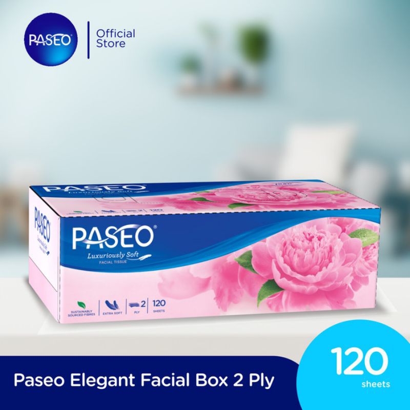 Paseo Elegant Facial Tisu [Box/ 120 Sheets]