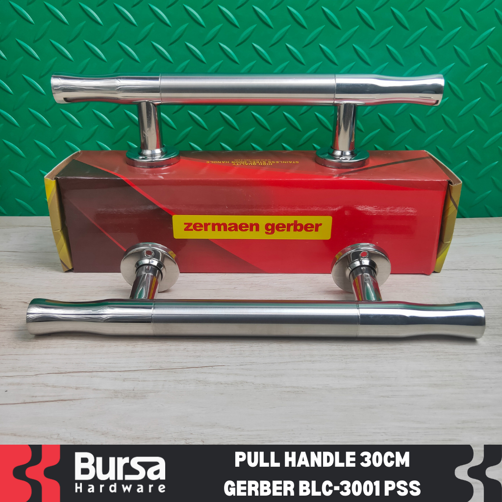 Pull Handle Gagang Tarikan Pintu Rumah 30 cm Gerber BLC 3001 Polished Stainless Steel
