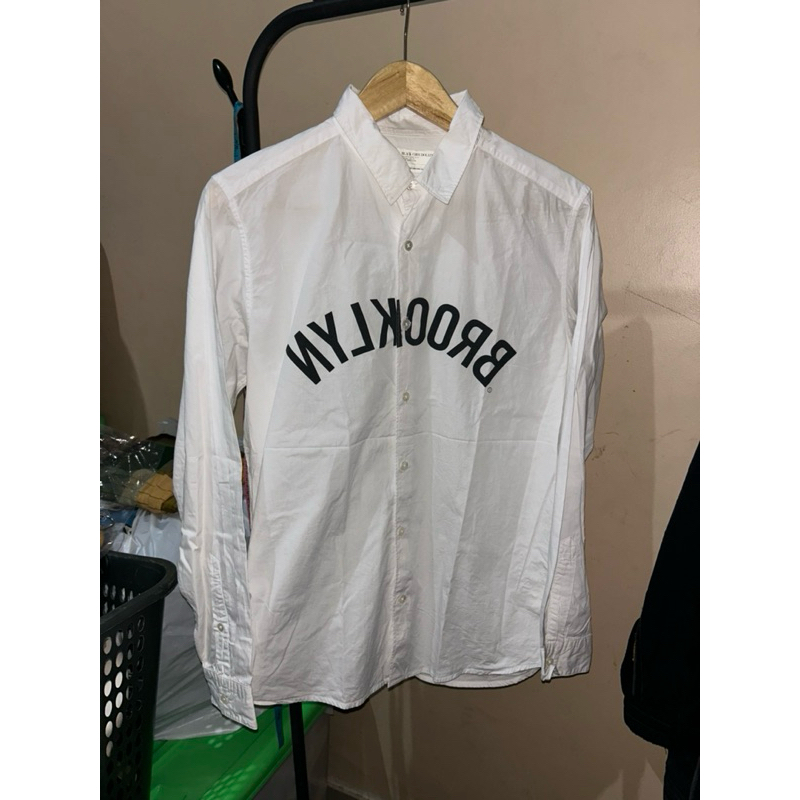 Kemeja Putih Lengan Panjang Brooklyn / Black Chocoolate