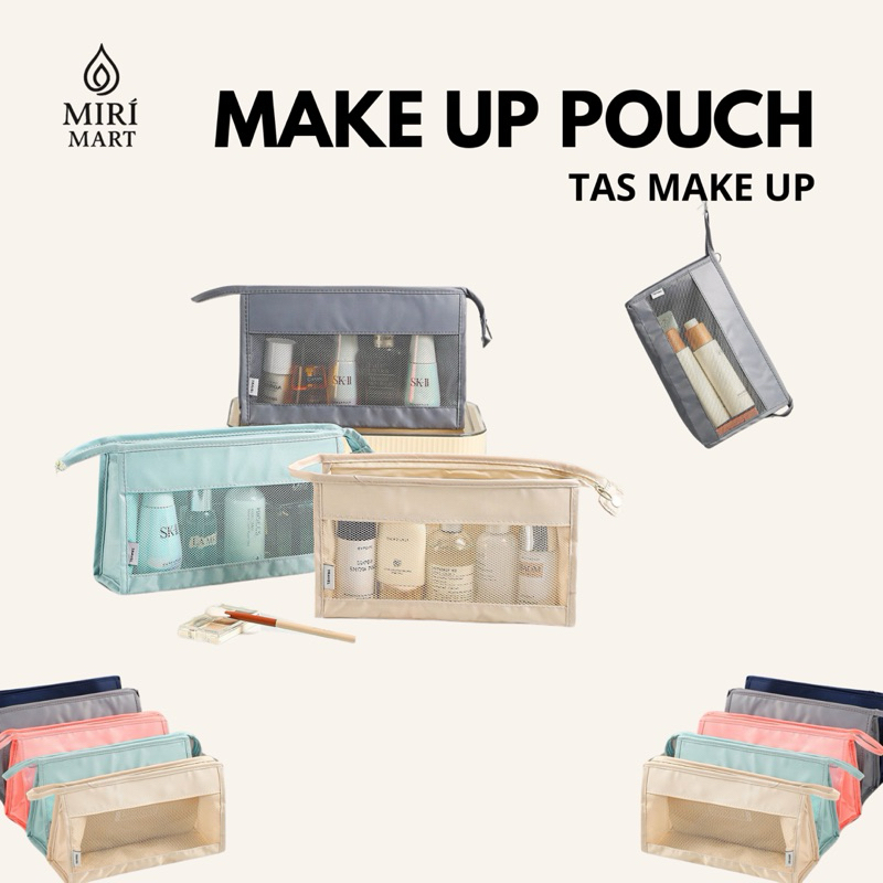 Pouch Make Up Transparan - WASHBAG Anti Air / Make Up Bag Organizer Waterproof / Pouch Kosmetik