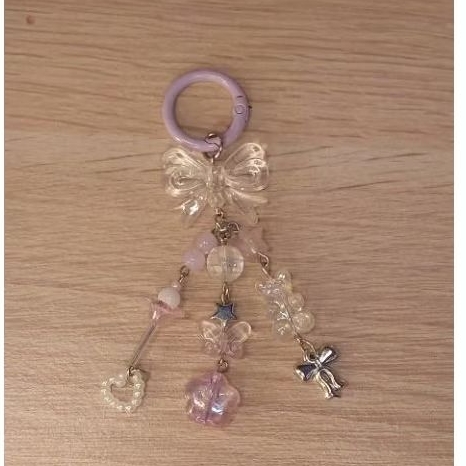 mixed ice cream and bear keychain bagcharm cute gantungan kunci lucu