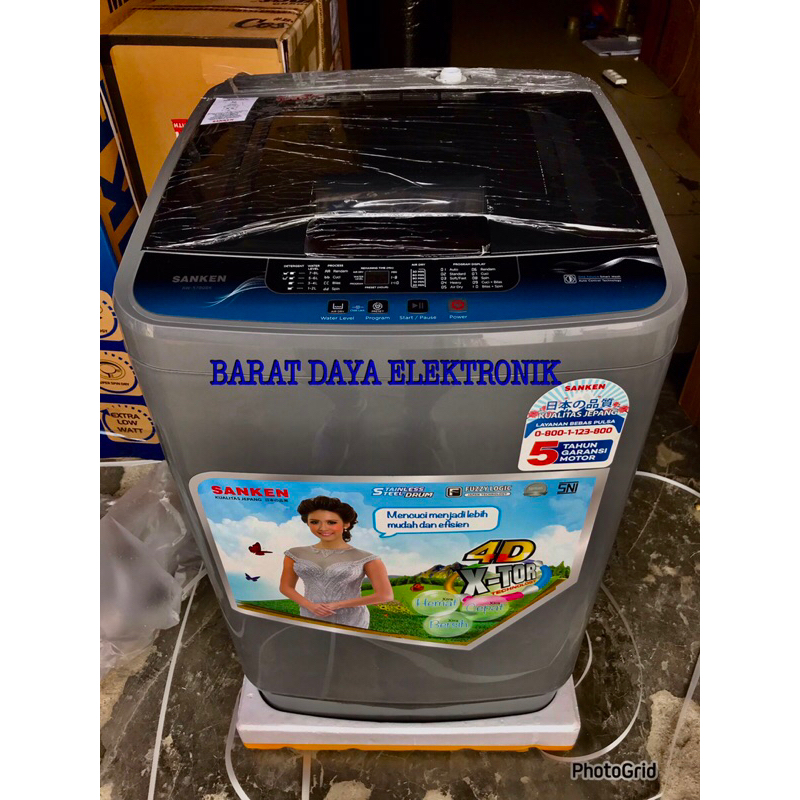 Mesin cuci Sanken 1 Tabung AW-S780BK Kapasitas 7Kg