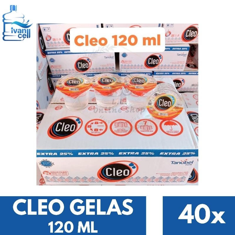 

⚡INSTANT⚡(1 DUS) CLEO GELAS 120 ML isi (40 GELAS ) - ORIGINAL 100%
