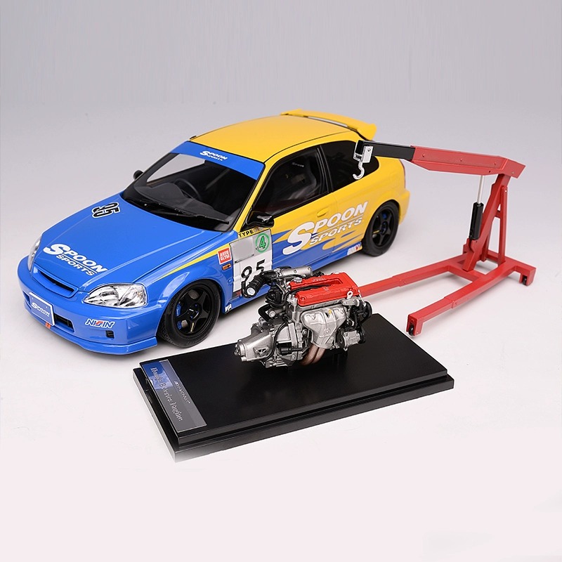 MH Motorhelix 1/18 Honda Civic Type R EK9 spoon #95 Model Car Diecast Premium