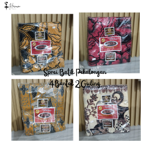 Sprei Anti Geser Halus Sprei Batik Free 4 Bantal 2 Guling Siap Pakai Sprei Kasur Kekinian Motif Bati