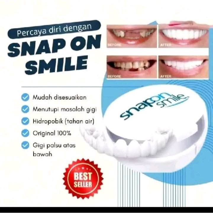 Gigi palsu silikon- Snap on Smile untuk pemutih gigi