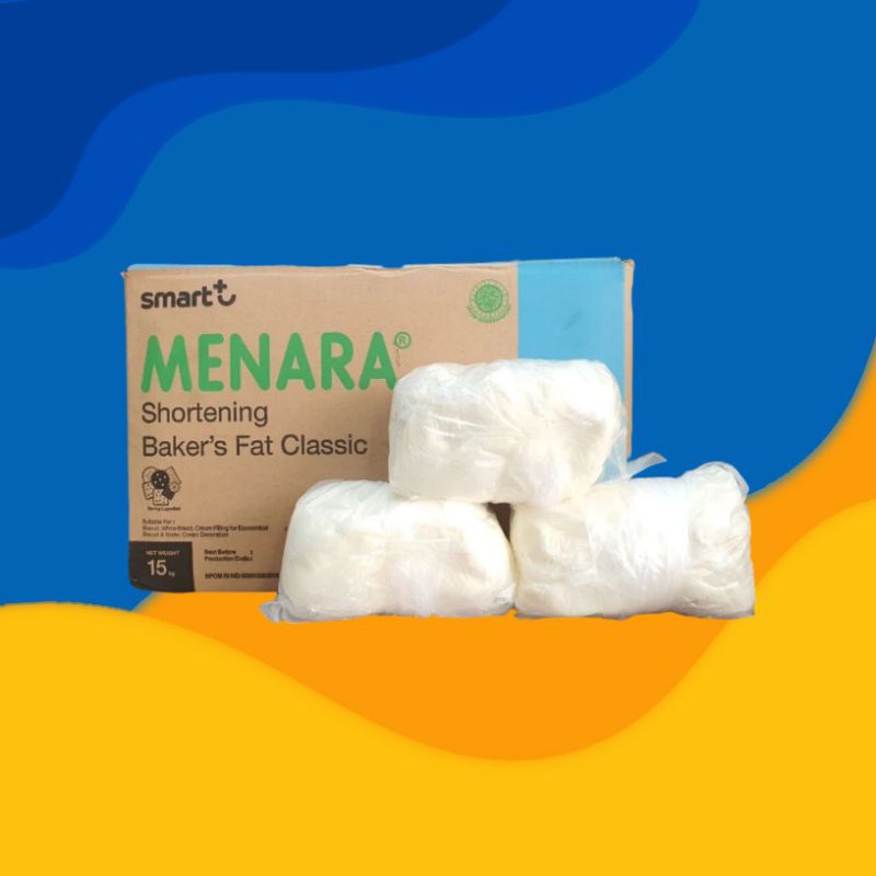 

MENTEGA MENARA SHORTENING BAKER. S FAT MENARA PUTIH KEMASAN REPACKAGE 500GR