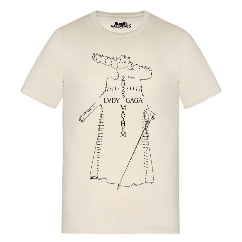 Lady Gaga Off White Silhouette Festival Mayhem Album T-Shirt/ Kaos Band Musik Murah POP Alternative 