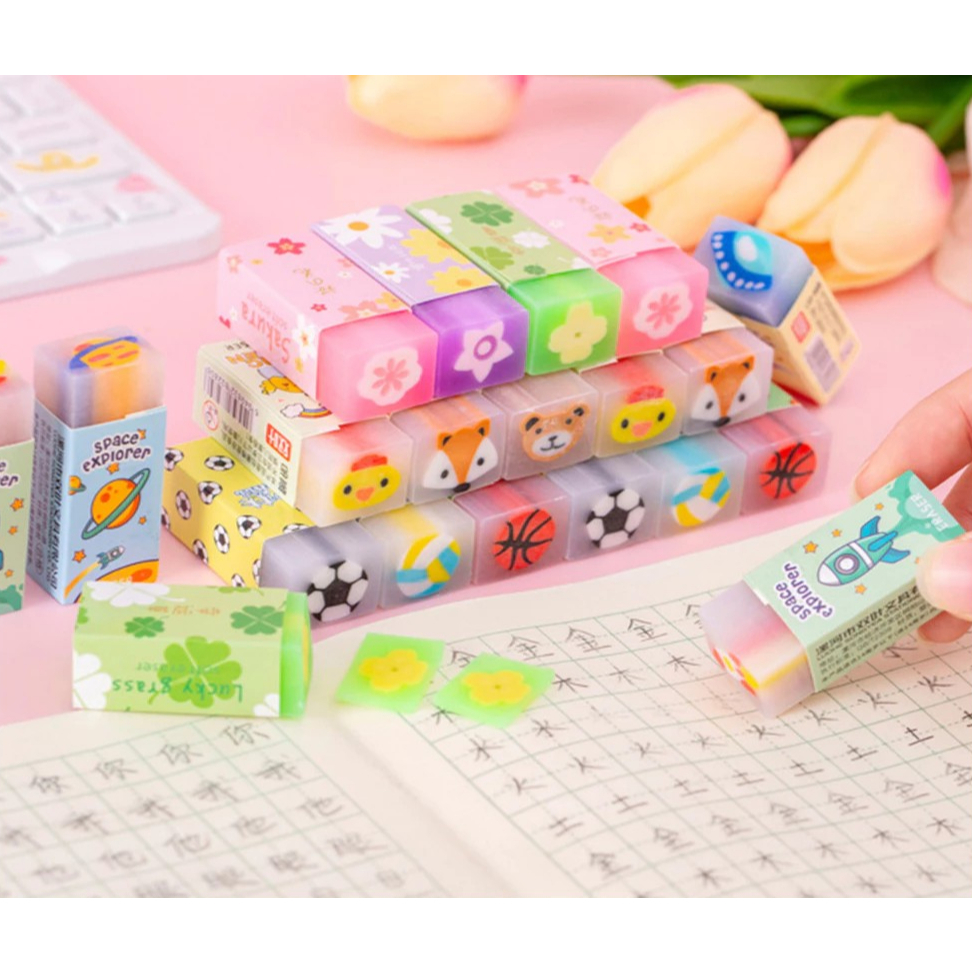 

PGATK-Good Quality Eraser Penghapus Karakter Dinosaurus Penghapus Pensil Motif Buah Fruits Sweet Eraser Anak Sekolah Karakter
