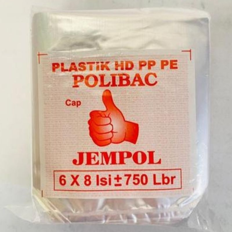 Plastik polibag 6x8 isi ± 750 lembar Cap Jempol mesia semai benih cabe, tomat, terong dll.