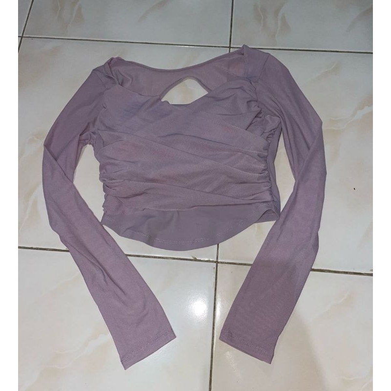 Baju Senam Yoga Pilates Ungu