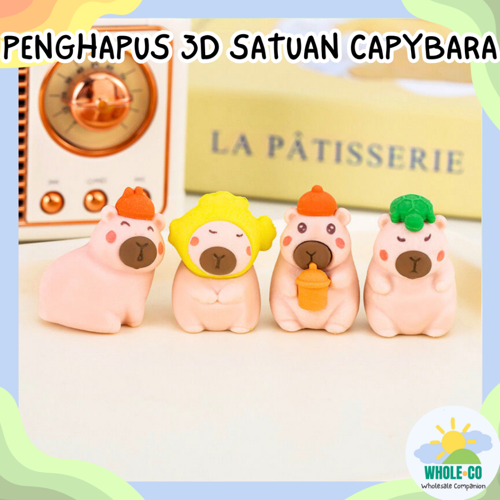 

Penghapus 3D Satuan Capybara Premium Hewan Kapibara Cokelat Lucu Unik Imut Termurah Grosir COD