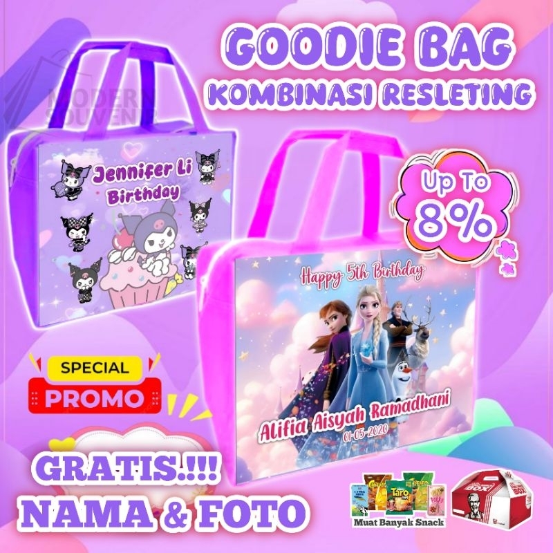 

(Modern_Souvenir) Tas Ultah Anak/Tas Ulang Tahun Anak/Goodiebag Ultah Anak/Tas Ultah Anak Promo/Tas Ultah Kombinasi Resleting/Cocok Untuk Acara Ulang Tahun Anak