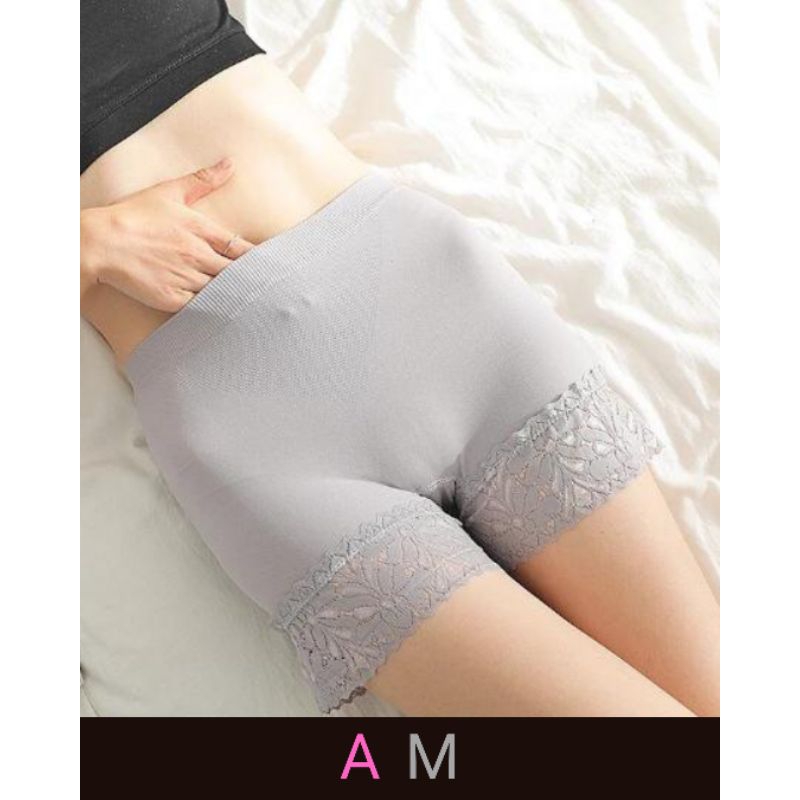 AM Celana Pendek Dalaman Wanita Motif Bunga Renda Legging Shortpants Import 2041