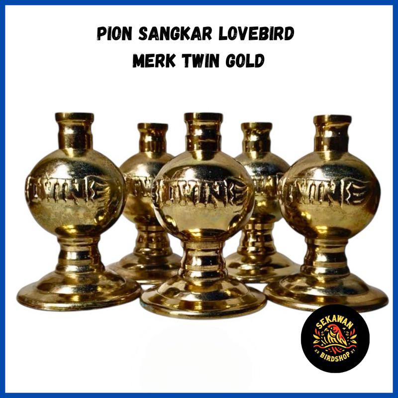 PION SANGKAR LOVEBIRD MERK TWIN SANGKAR WARNA GOLD HIGH QUALITY TERMURAH