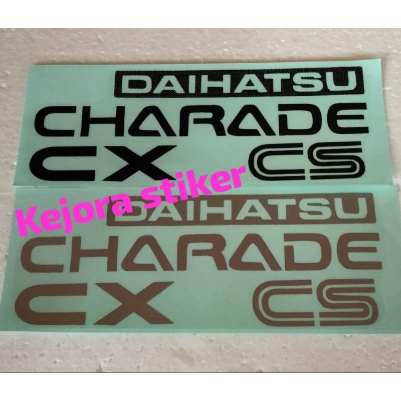 stiker mobil Daihatsu charade CX CS