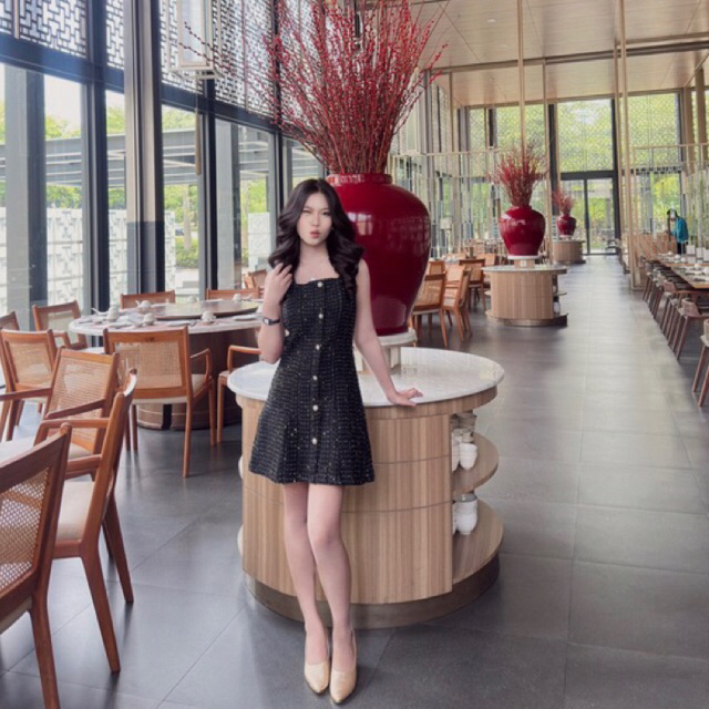 Preloved Dress Tweed Wanita