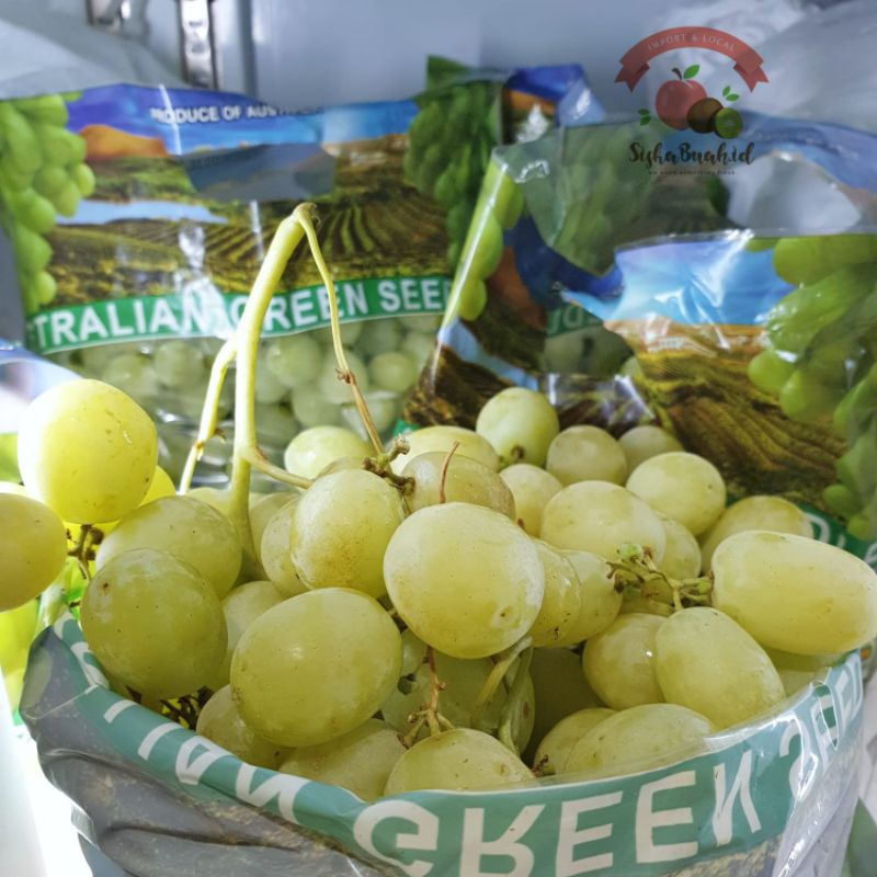 ANGGUR HIJAU IMPORT FRESH | SWEET GLOBE | THOMPSON | AUTUMN CRISP | STELLA BELLA | MENINDEE