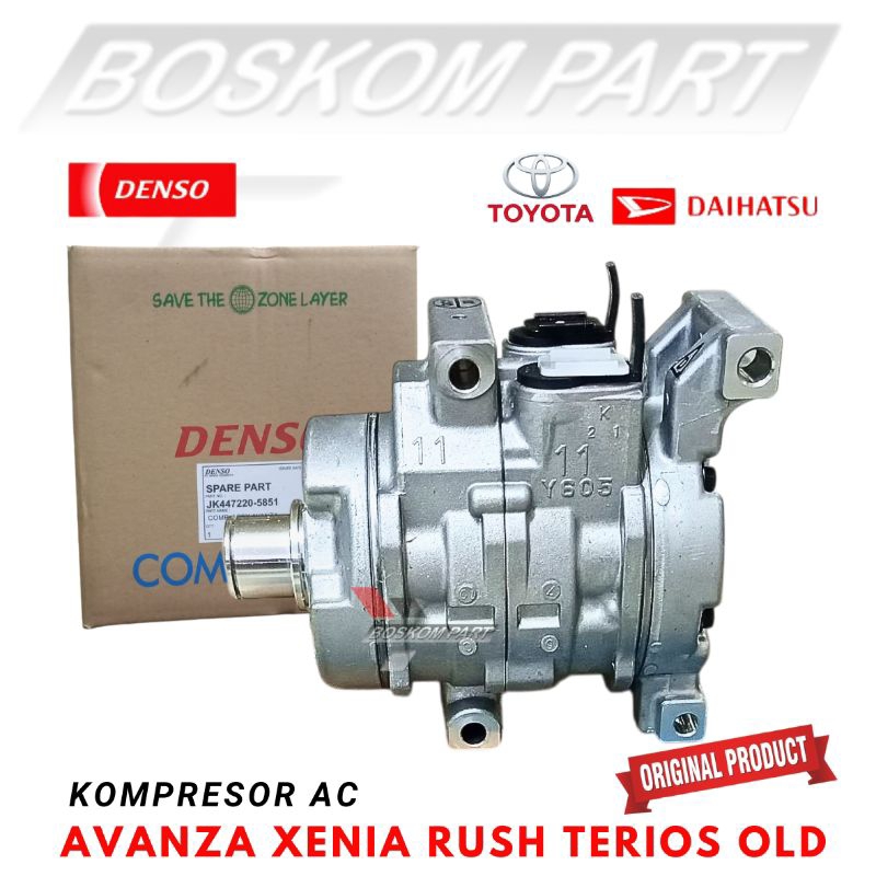 Kompresor Ac Avanza Xenia Rush Terios Lama 2003 s/d 2011 Denso Original