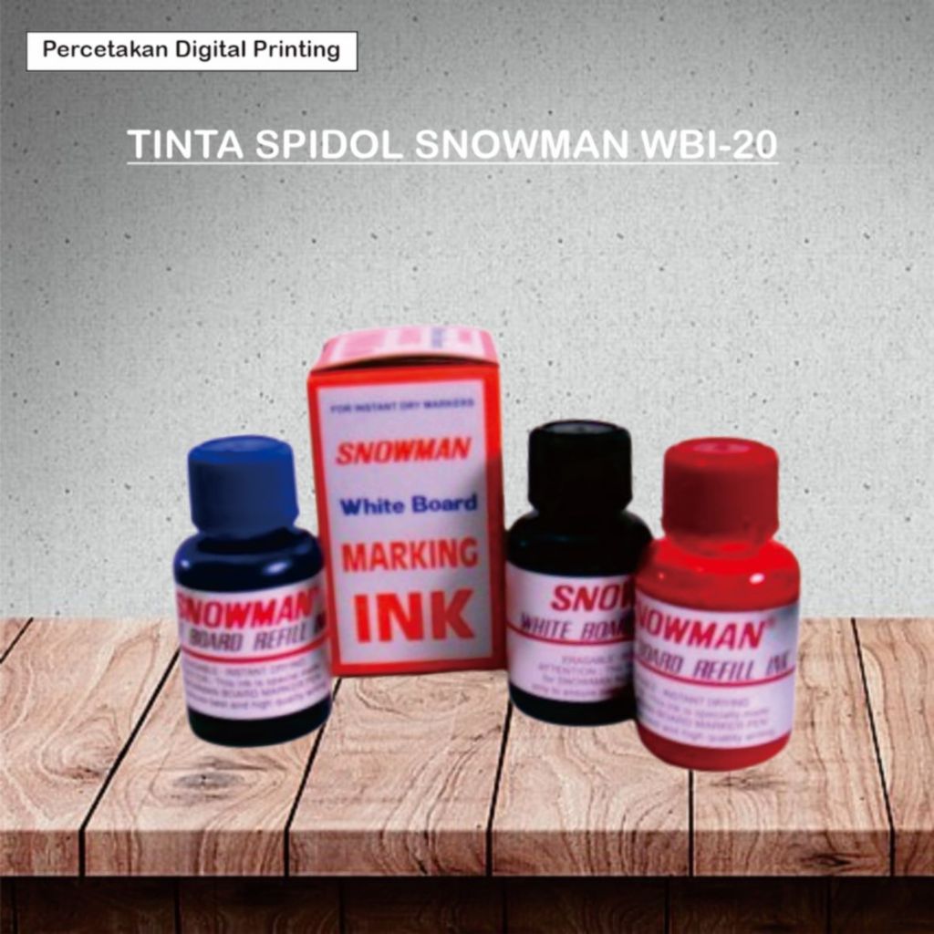 TINTA SPIDOL SNOWMAN WBI-20 / TINTA REFILL SPIDOL SNOWMAN / TINTA SPIDOL / TINTA SPIDOL WHITEBOARD /