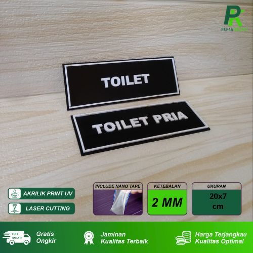 

Sign Toilet Pria Akrilik Huruf Timbul