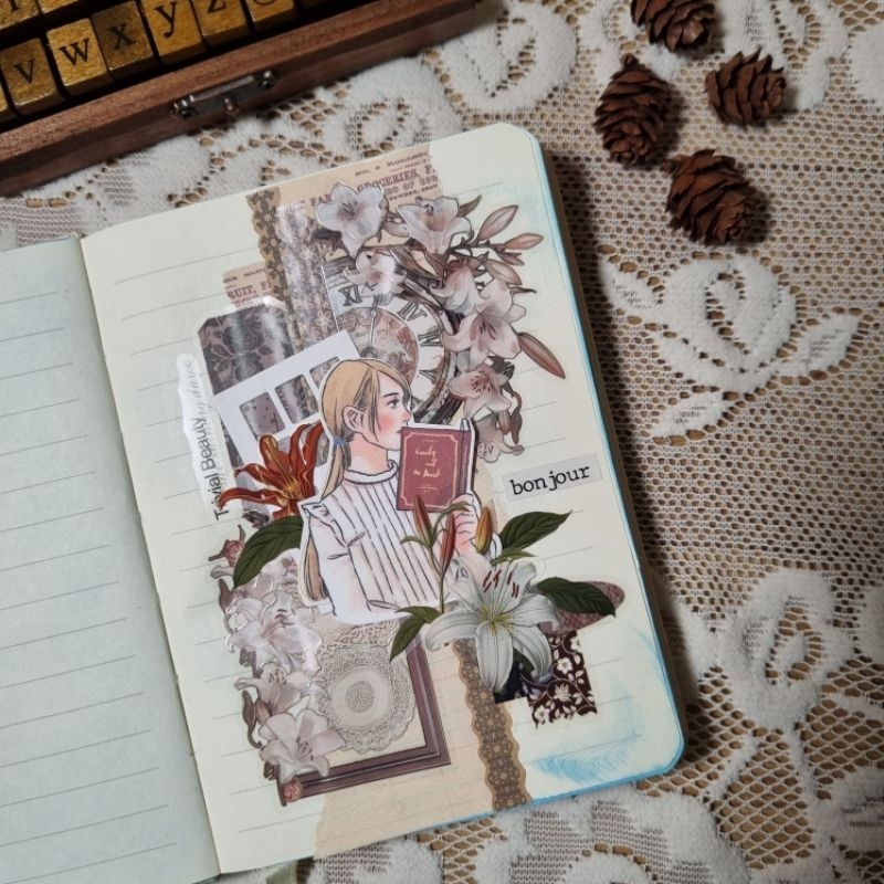 

Stiker Bunga Estetik Cantik Flower Vintage Sticker