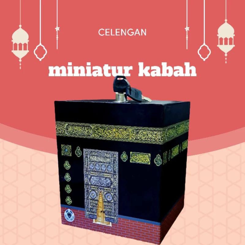 Celengan kabah / Celengan Ka'bah Jumbo / Tempat Penyimpanan Uang / Kotak Amal / celengan Karakter Un