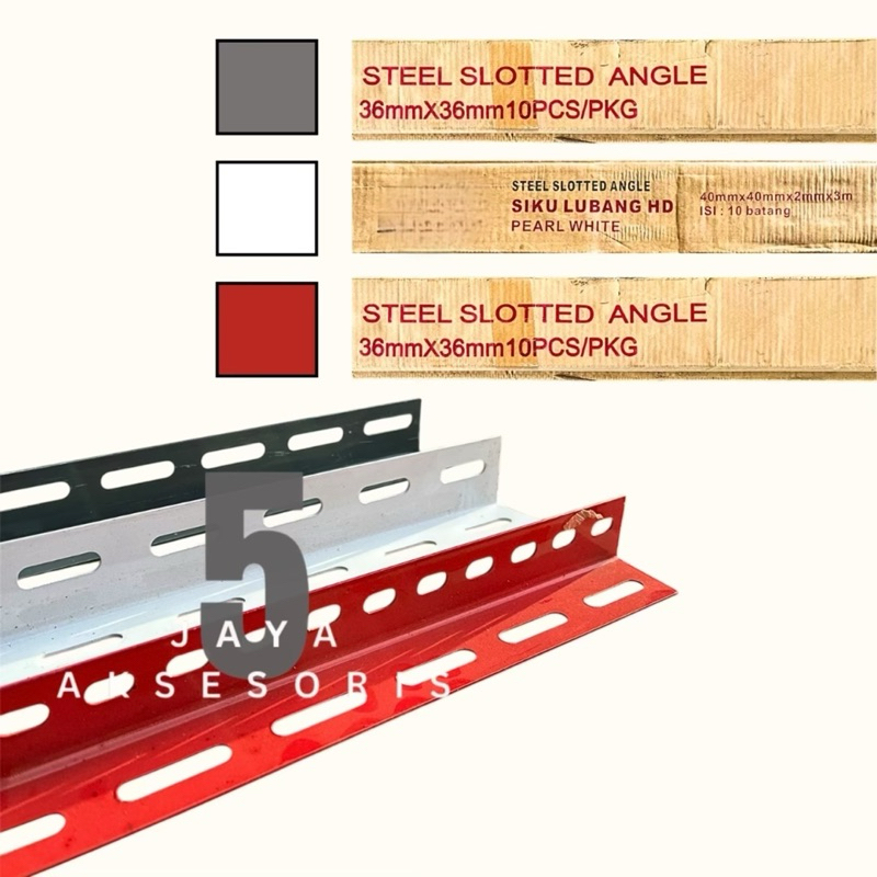 Besi Siku Lubang 40 X 40 X 2MM X 3M / 36 X 36