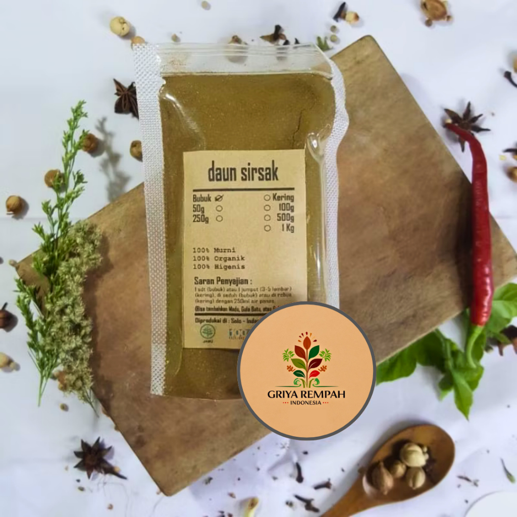 

DAUN SIRSAK BUBUK 100 GRAM Nangka Sabrang Rempah Herbal Simplisia Alami untuk Kesehatan Tradisional Antioksidan dan Daya Tahan Tubuh Ramuan Jamu Kering Annona Muricata Durian Belanda