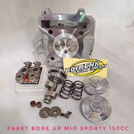 PAKET BORE UP HEAD MIO SPORTY SET ISI 150-200CC-BOYRENK RACING