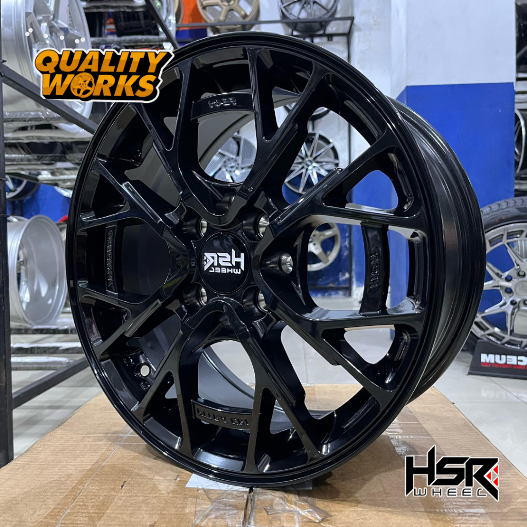 Velg Racing Mobil R15 Hsr FE01 Hitam Original Velg Brio, Mirage, March, Agya