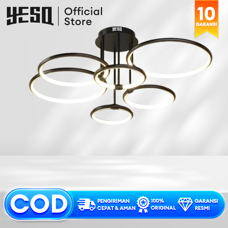 YESQ Lampu✨Diskon Besar✨lampu gantung ruang tamu Nordic 3 Warna LED Lampu Gantung Nordic Lampu Hias 