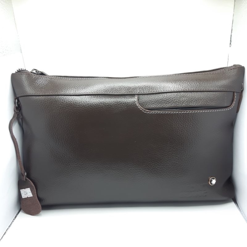 Handbag pria dan wanita cloutch tali selempang tas kulit