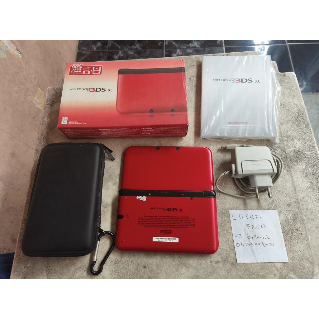 Nintendo 3DS XL Red CFW Luma 32GB Fullset 02