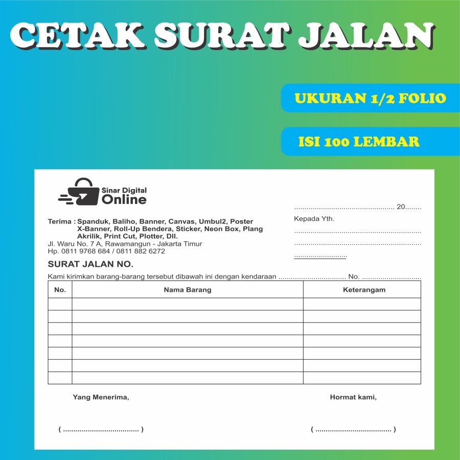 

CETAK SURAT JALAN