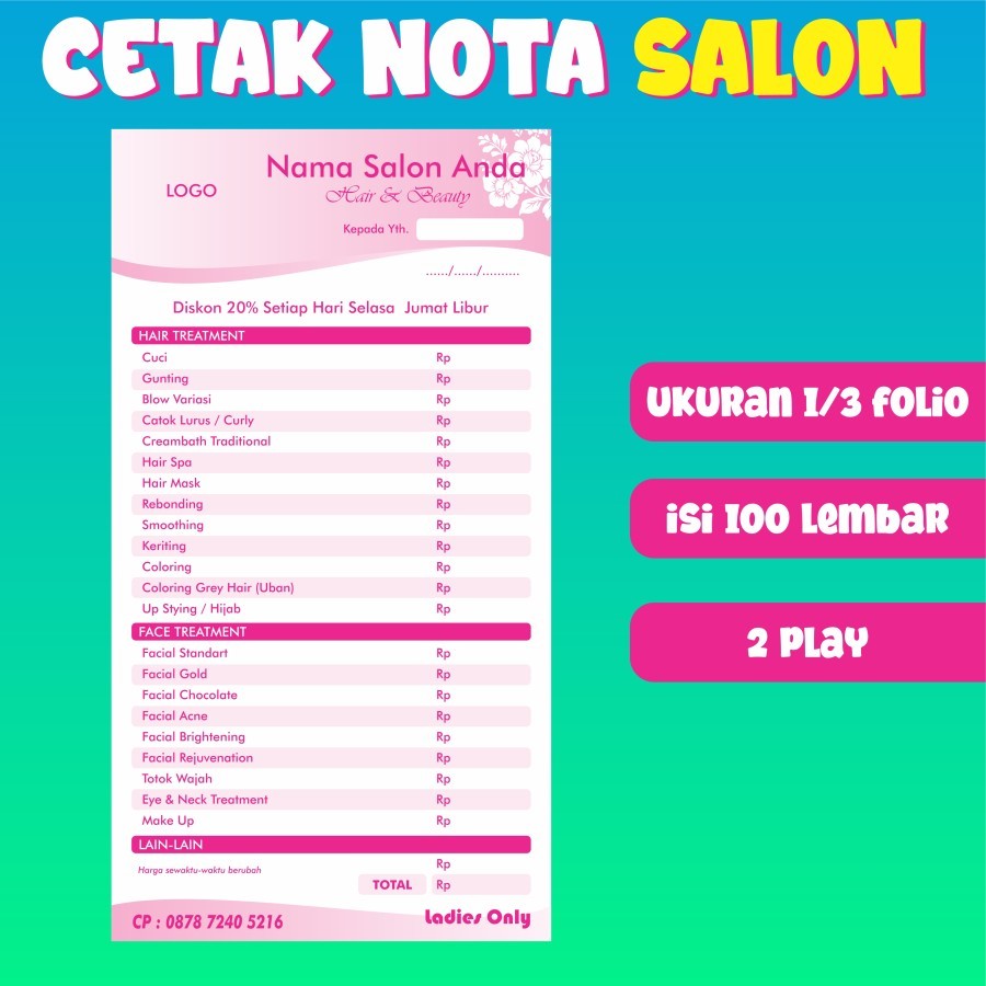 

CETAK NOTA SALON 2 PLY