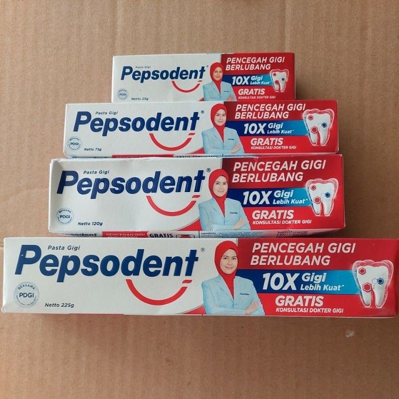 Odol Pepsodent Ukuran Lengkap 25 gr, 75 gr, 120 gr, 190