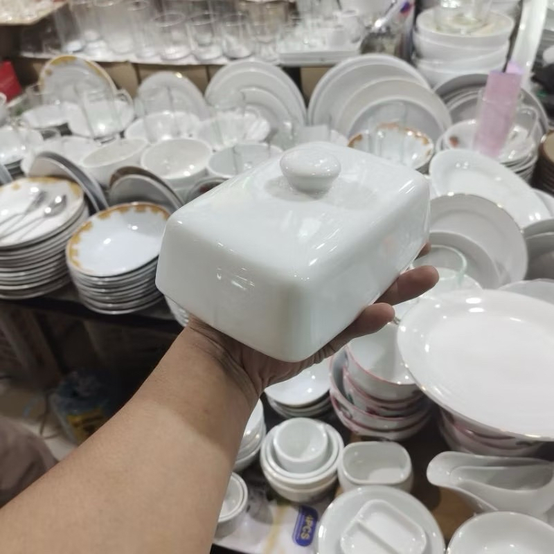 Tutup Piring Saji Keramik | Tutup Piring Keramik Panjang 16,5cm