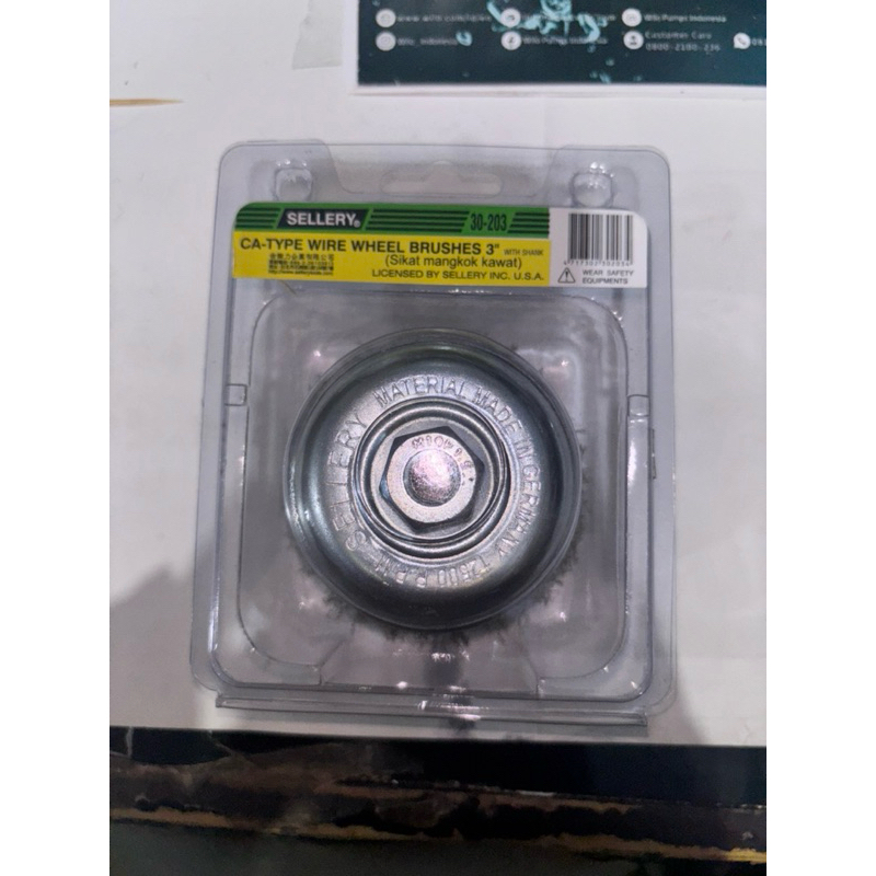 sikat Mangkok 3” Sellery 30-203, sikat kawat mangkok Sellery