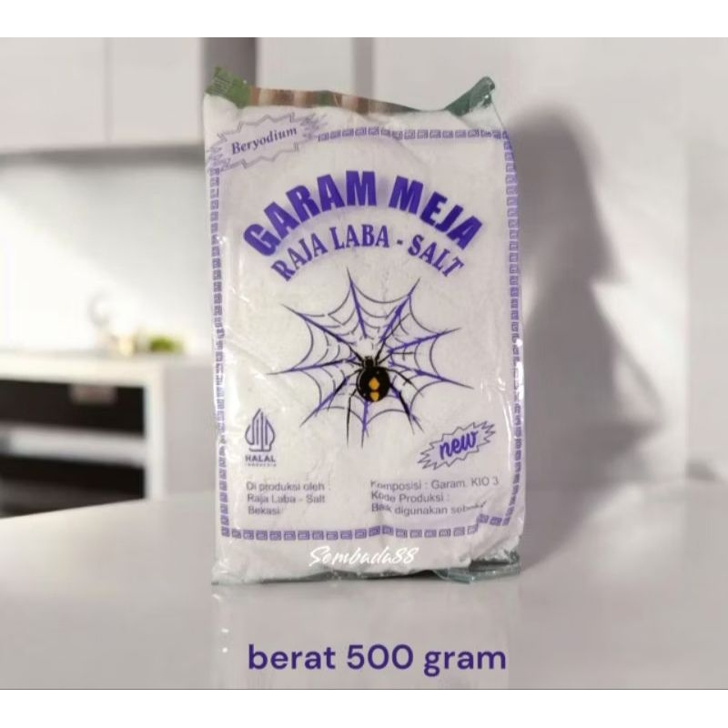 

20 PCS GARAM MASAK MURNI BERYODIUM CAP LABA - LABA 500 GRAM / GARAM / GAREM
