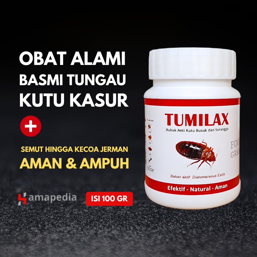 AMPUHH Tanah Diatomaceous Earth Obat Pembasmi Alami Serangga Kutu Kasur Busuk Tungau Kecoa Semut
