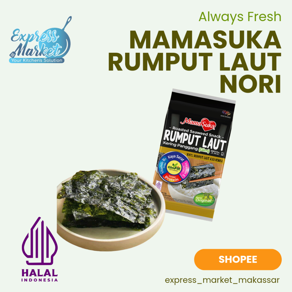 

Mamasuka Rumput Laut Nori Seaweed Snack