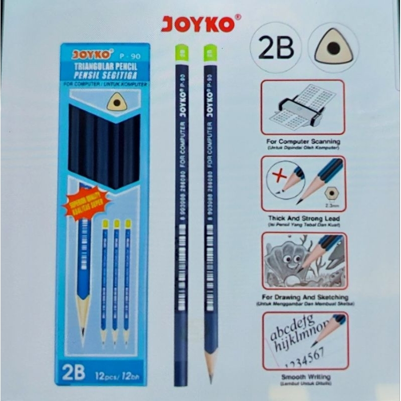 

Pencil Joyko P-90 2B (1 Box isi 12 pcs)