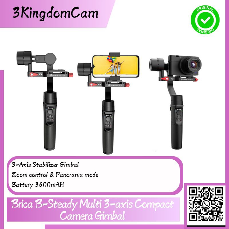 Brica B-Steady Multi 3-axis Compact Camera Gimbal