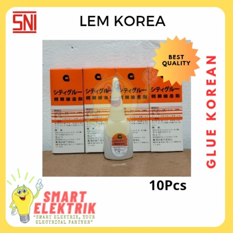 

( 10Pcs ) Lem Perekat Serbaguna/ Lem Korea/ Lem Gila/ Lem Super/ Lem C