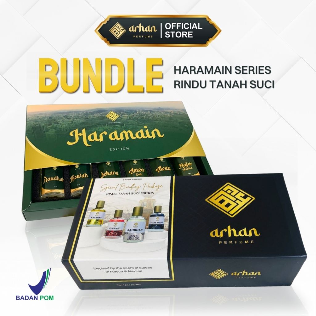 [ 2 Paket ] Bundling Paket Parfum Rindu Tanah Suci & Haramain Series by ARHAN