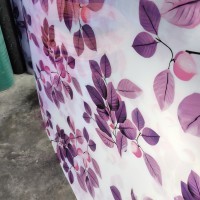 Fiber/Penutup Pagar Plastik Motif Daun UNGU(HARGA50CM)